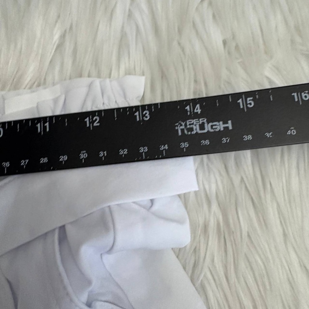 High-Waist White Tie-Waist Ankle Pants - Picture 6 of 7